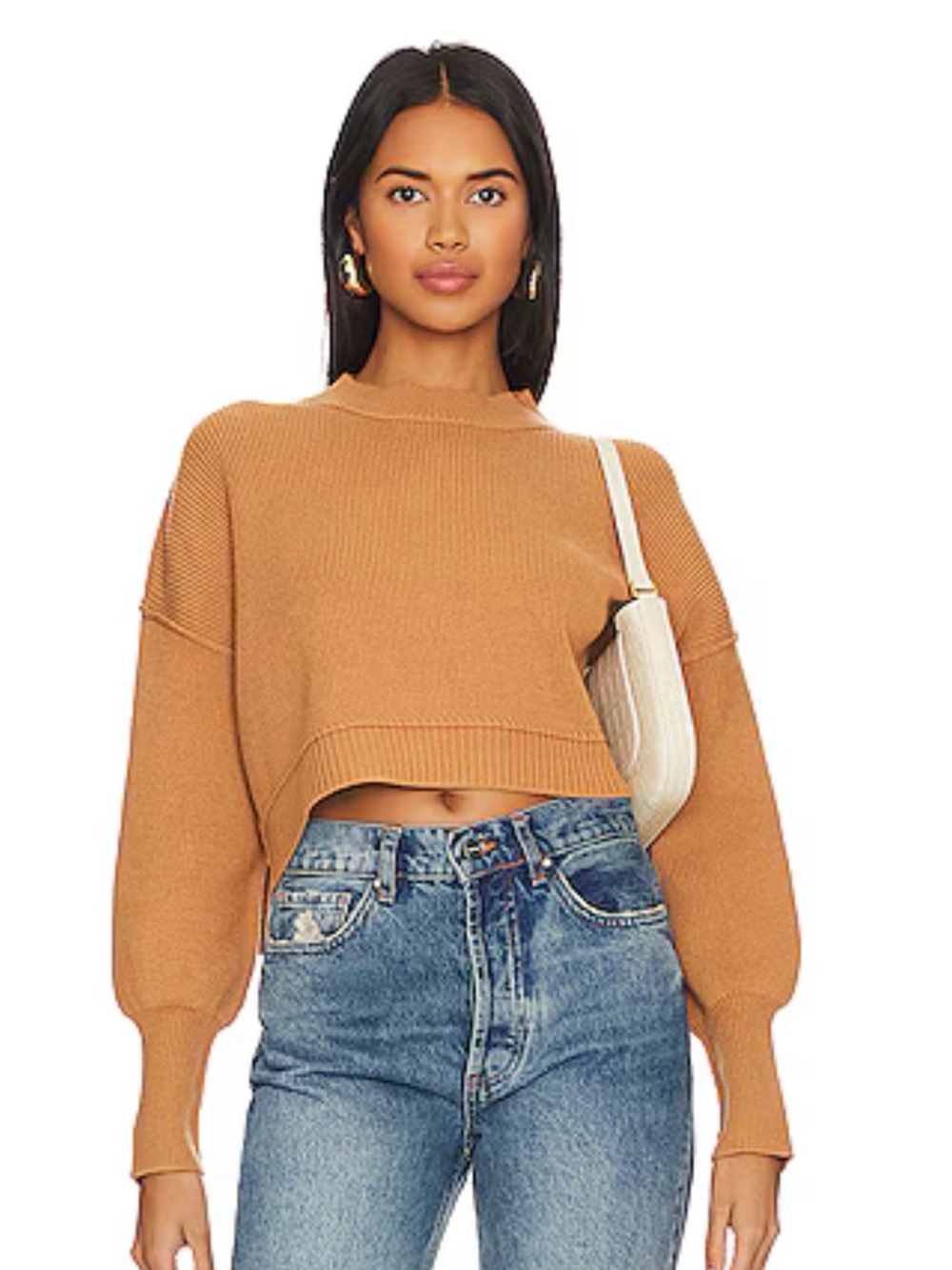 Free People Easy Street Crop Pullover Sweater Size Small